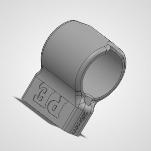 BASE DE LINTERNA 28MM 3D model