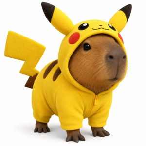 Pikachu capybara AI 3D model