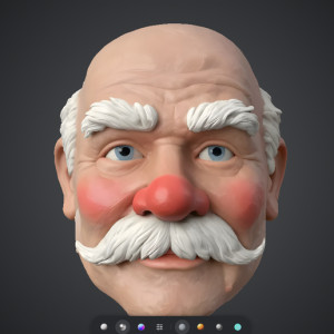 Голова деда мороза 3D model