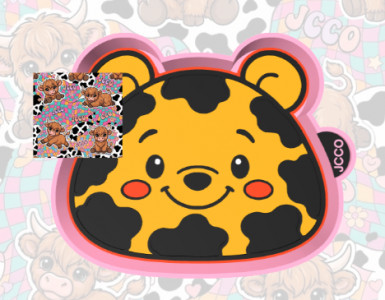 Cow Bear Squish Dumpling Freshie Mold 3D model