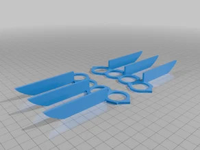 wolverine claws wearable set 3D model