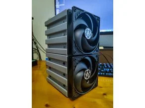Active cooled HDD Cage (stackable) 3D model