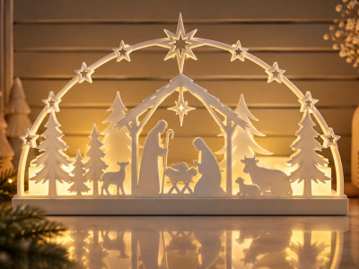 Krippe Bogen beleuchtet/Nativity Arch Light 3D model