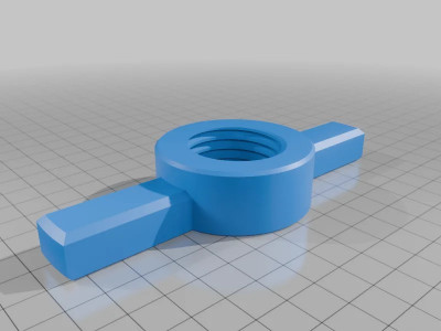 M33x3.5 T handle nut 3D model
