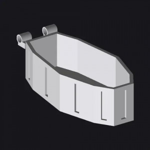 Coffin Keepsake Box (with pin hinge) 3D model