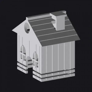 Haunted House Tealight Lantern 3D model
