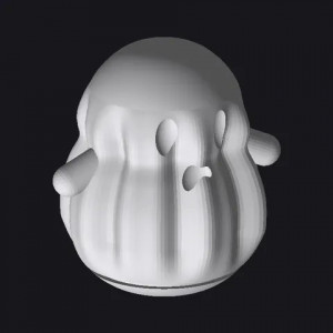 Wobble Ghost — Roly-Poly Halloween Decor 3D model