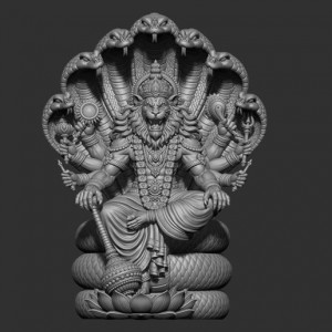 Lord Narasimha 3D model