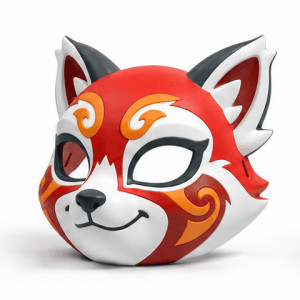 Anime Kitsune Fox Mask 3D model