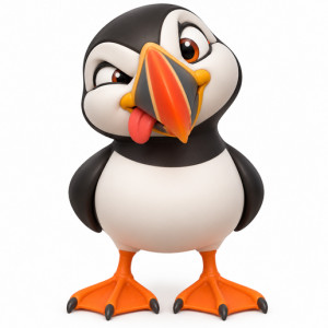 Crazy Papageientaucher 3D model