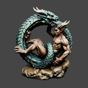 Ouroboros Entrapment Miniature 3D model