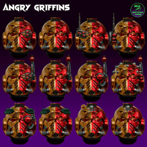 Griffin Heads 3 3D model