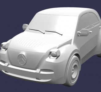 Citroën 2CV électrique 3D model
