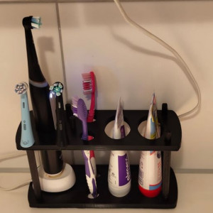 Tooth Brush and Paste Holder 3D model