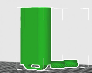 18650 holder with loop 3D model