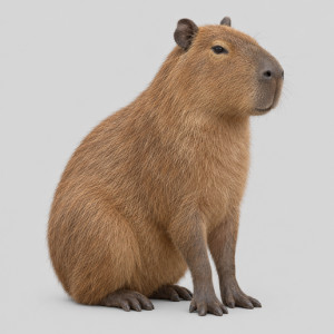 Capybara Keychain 3D model