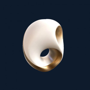 Rounded Abstract Ring Sculpture with Offset Openings STL 3D model