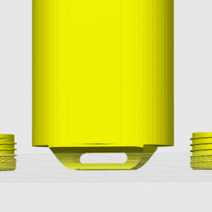 14500 double battery holder with loop 3D model