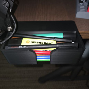 Adjustable Screw-Mounted Pencil Holder 3D model