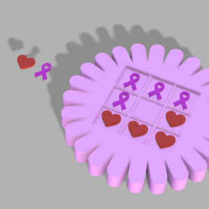 TIC-TAC-TOE OCTOBRE ROSE 3D model