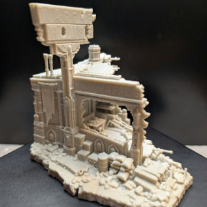 Golden Grid Tabletop Terrain 3D model