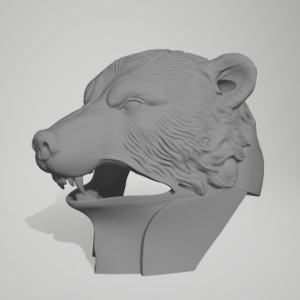 Medieval Bear Helmet 3D model