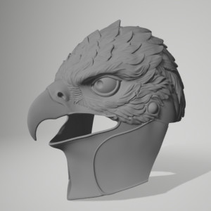 Medieval Eagle Helmet 3D model
