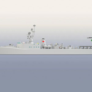 HMCS Ottawa DDE 1957 1/1250 Scale 3D model