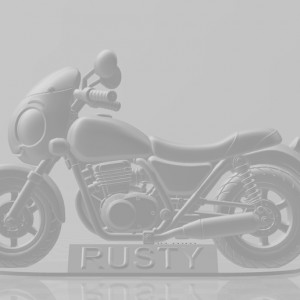 Rusty the Red Motorcycle Character 3D model