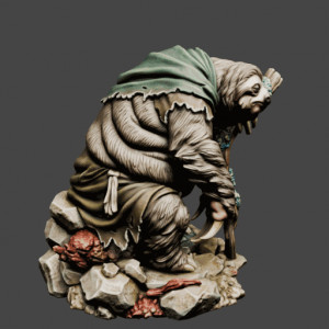 Absolute Sloth Miniature 3D model