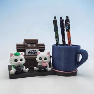Cat Cafe Book Tracker 3D model