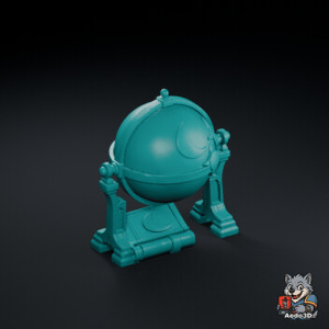 Gran globo celeste — Biblioteca y scriptorium 3D model