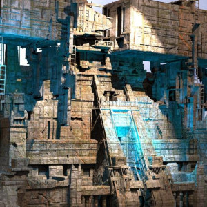 river nile pyramid sci fi top 18 3D model