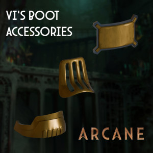 Arcane - Vi's Boot Acccessories & Kneepad 3D model