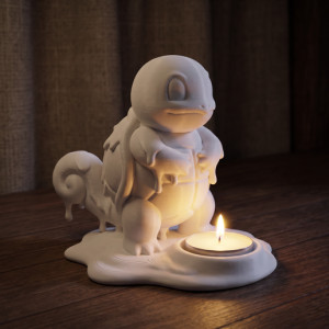 Blastoise Melted Candle Holder 3D model