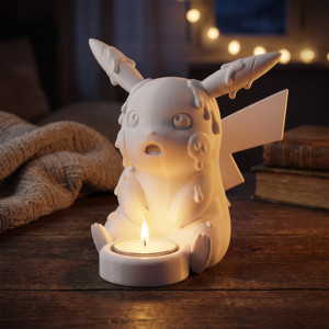 Pikachu Melted Candle Holder 3D model