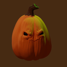 Evil Halloween Pumpkin 3D model