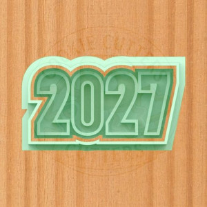 2027 cookie cutter 3D model