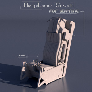 Airplane seat 3D model