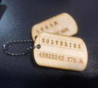 Logan Wolverine Dog Tags 3D model