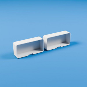 Rectangular Heater Cap Covers Pair — STL File | Display | Gift 3D model