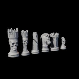 Skull Chess Set 3D model