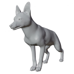 Standing Canine Model 3D model