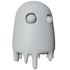 Cute Ghost 3D Print Model 3D model