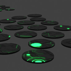 Pack Base Style Necron for Epic 8mm 3D model