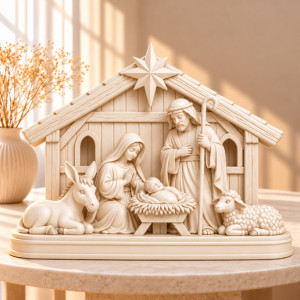 Nativity Scene Decor STL 3D Print 3D model