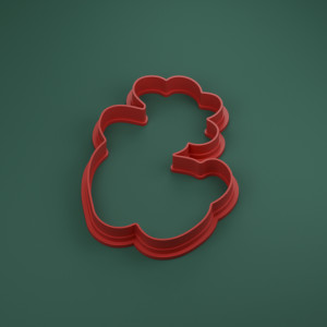 Cute Reindeer Cookie Cutter 3D model