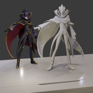 Zero (Lelouch vi Britannia) Masked Pose - Code Geass 3D model