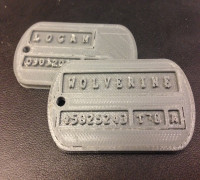 Logan Wolverine Dog Tags 3D model