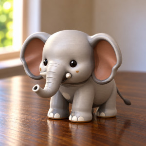 Chubby Elephant 3D model